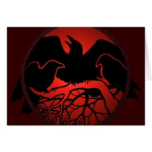 Tarjetas Raven Personalizadas Tarjetas Guay Crow A (Anverso (Horizontal))