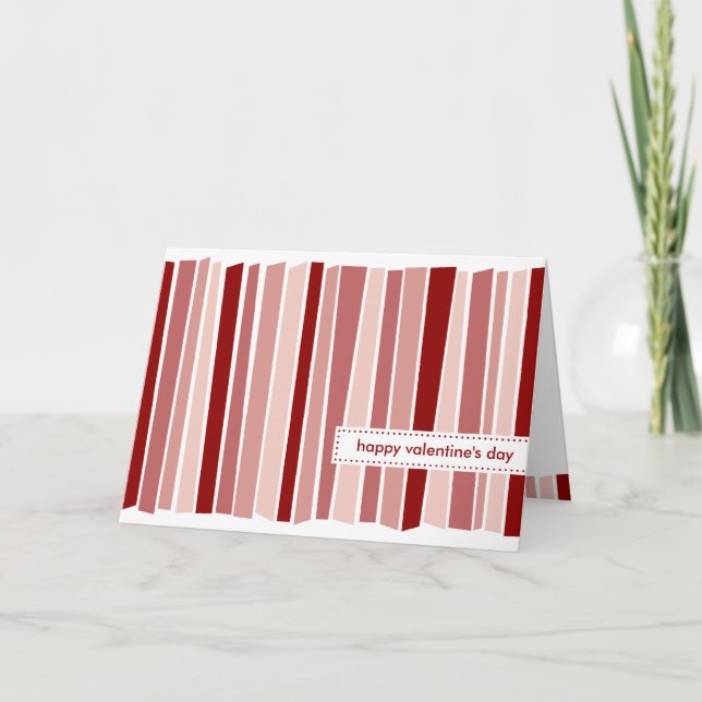 Tarjetas rayadas del el día de San Valentín feliz (Anverso)