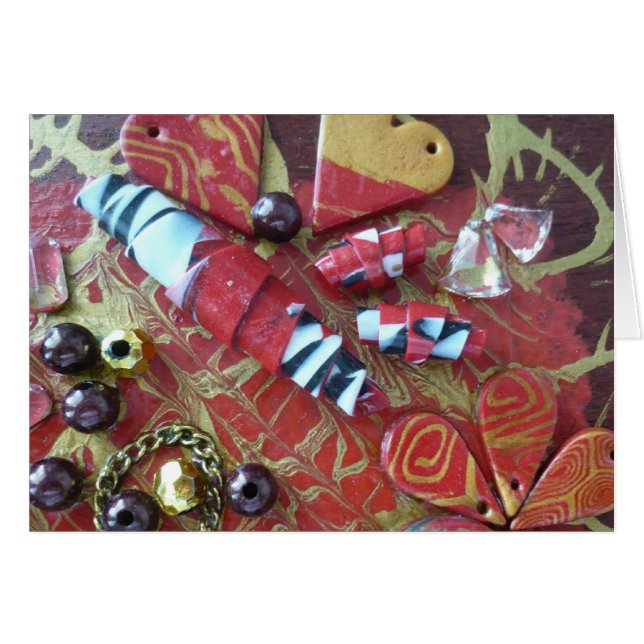 Tarjetas reales del rojo y del oro (Anverso (Horizontal))