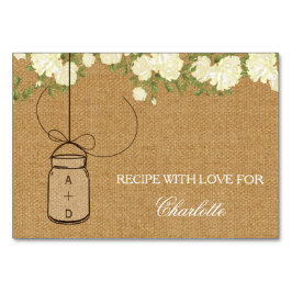 Tarjetas recetarias de ducha de novias para Rosas 