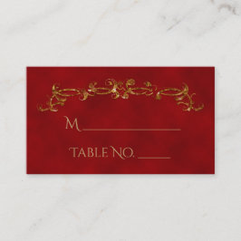 Tarjetas Red and Gold Peacock Indian Boda Place