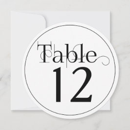 Tarjetas redondas de número de mesa con impresión 
