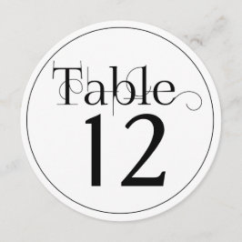 Tarjetas redondas de número de mesa con impresión