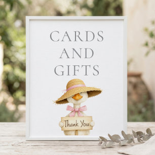 Tarjetas Regalos Señal Ganso Tonto Gris Baby Showe