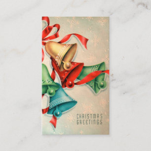 Tarjetas retras de las campanas de navidad del