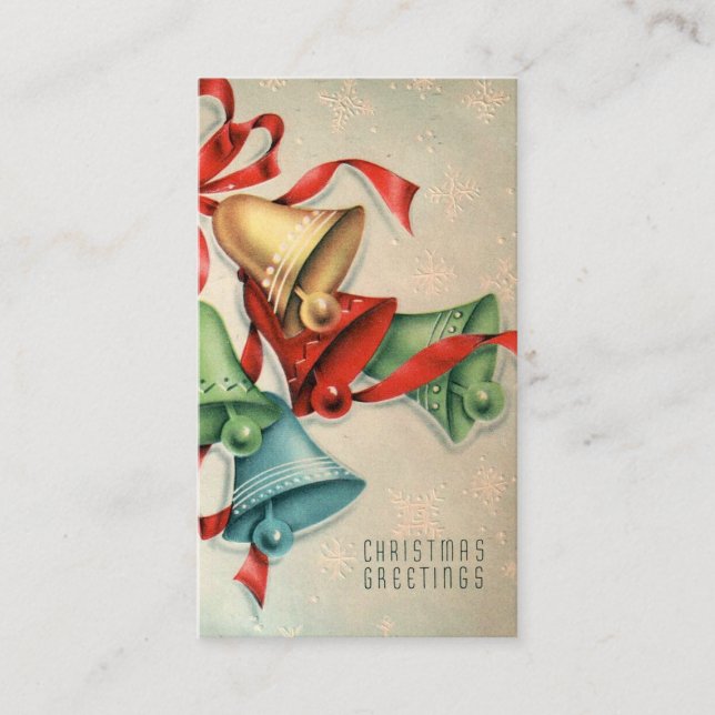 Tarjetas retras de las campanas de navidad del (Anverso)