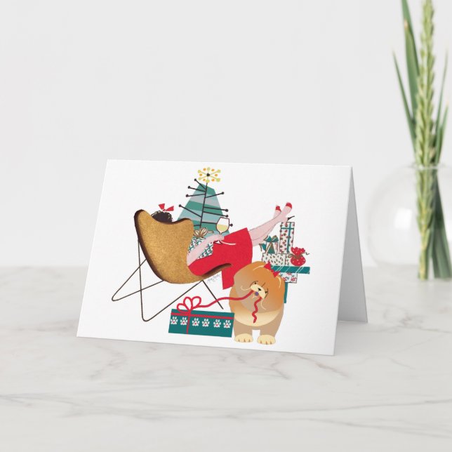 Tarjetas RETRO CHOWLIDAYS CHOW DOG (Anverso)