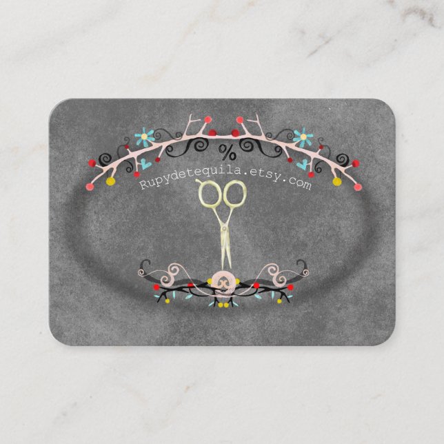 Tarjetas retro de descuento de corte de pelo (Anverso)