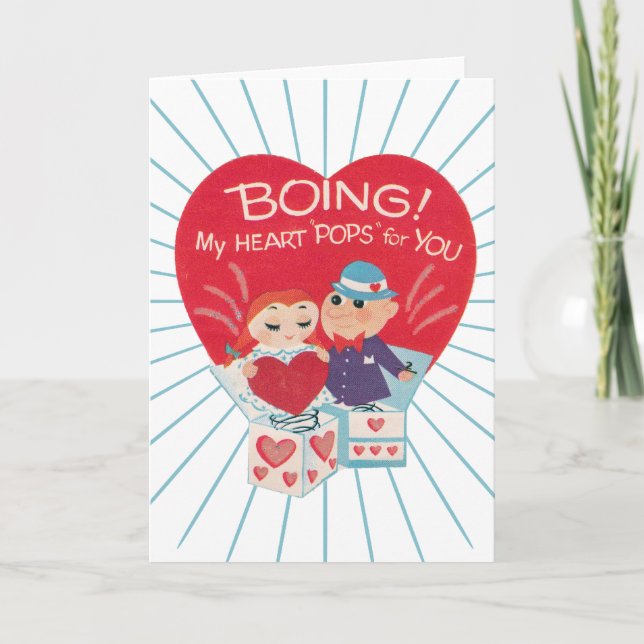 Tarjetas retro de Día de San Valentín vintage (Anverso)