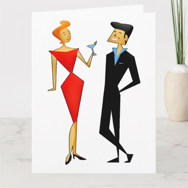 TARJETAS RETRO FELICES DE ESPOSO DE ANIMAL (Anverso)