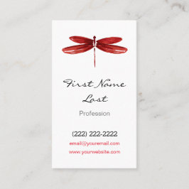 Tarjetas rojas de la libélula de la tarjeta de