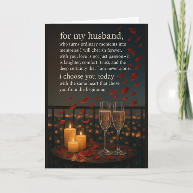 Tarjetas románticas de San Valentín para mi esposo (Anverso)
