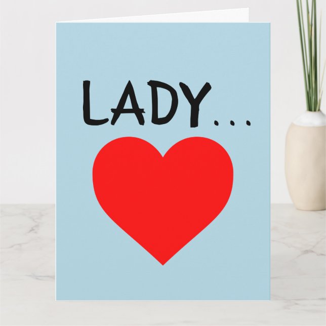TARJETAS ROMÁNTICAS PARA ESPOSA O NOVIA, "SEÑORA" (Anverso)
