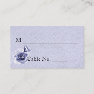 Tarjetas Rosa azul y Boda de mariposa