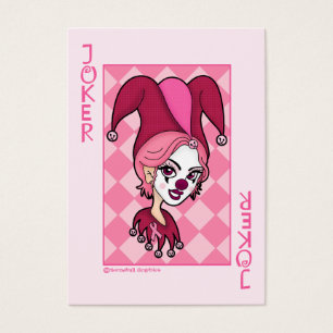 Tarjetas rosadas del comodín