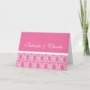 Tarjetas rosadas del monograma
