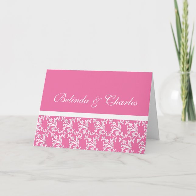 Tarjetas rosadas del monograma (Anverso)