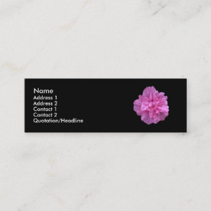 Tarjetas rosadas del perfil de la flor