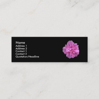Tarjetas rosadas del perfil de la flor