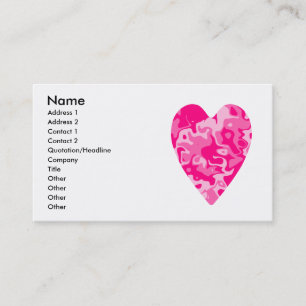 Tarjetas rosadas femeninas del negocio o de visita