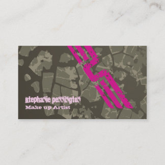 Tarjetas rosadas grises de moda del cosmetologist