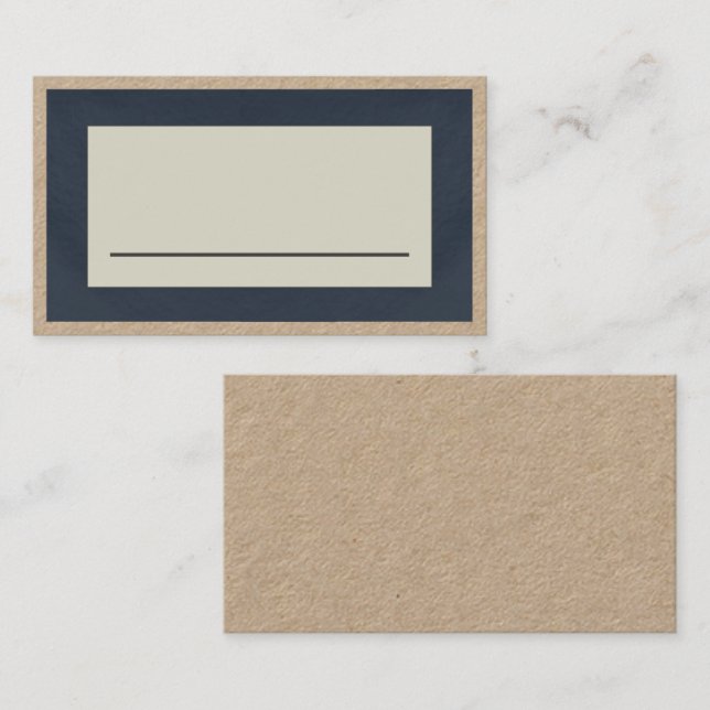Tarjetas Royal Slate Boda Place (Anverso / Reverso)