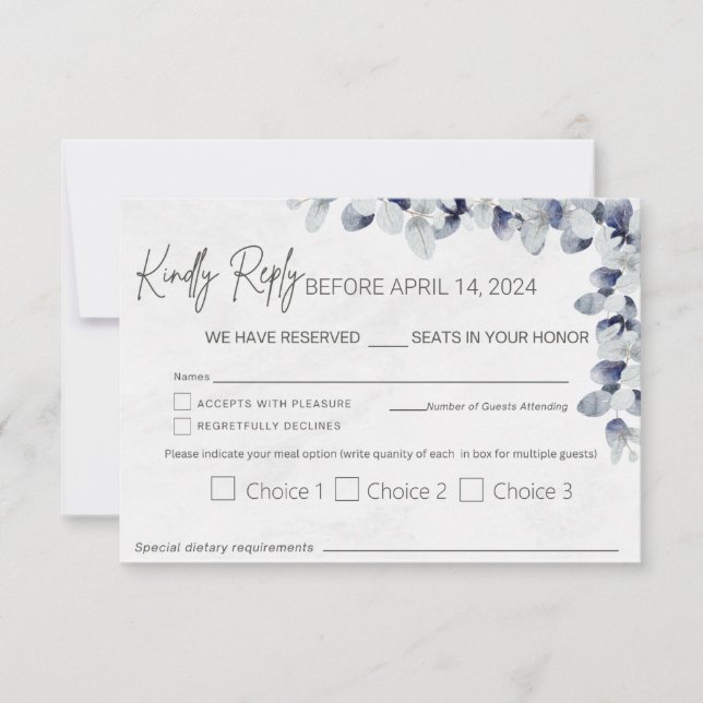 Tarjetas RSVP (Anverso)