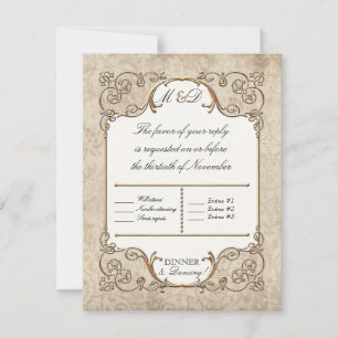 Tarjetas RSVP Art Nouveau Roaring Deco Style de lo