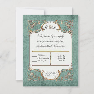 Tarjetas RSVP Art Nouveau Roaring Deco Style de lo
