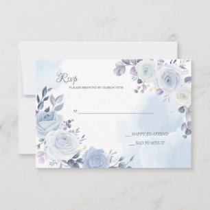 Tarjetas RSVP Azules Mayflower