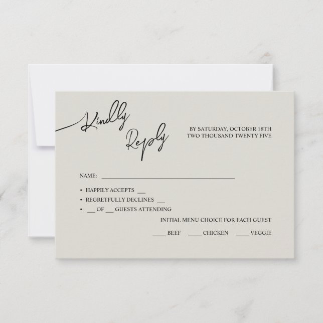 Tarjetas RSVP boda Boho-moda, colores pastel. (Anverso)