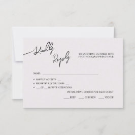 Tarjetas RSVP boda Boho-moda, colores pastel.