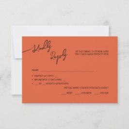 Tarjetas RSVP boda Boho-moda, colores pastel.