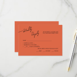 Tarjetas RSVP boda Boho-moda, colores pastel.