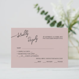 Tarjetas RSVP boda Boho-moda, colores pastel.