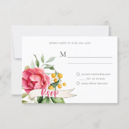 Tarjetas RSVP Bohemias de Romance Floral