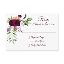 Tarjetas RSVP Bohemias de Romance Floral