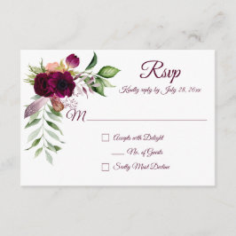 Tarjetas RSVP Bohemias de Romance Floral