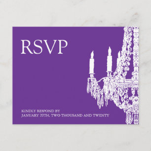 Tarjetas RSVP Chandelier