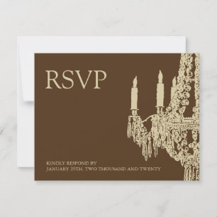 Tarjetas RSVP Chandelier