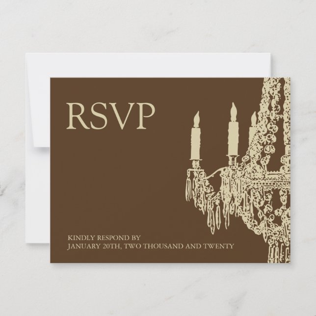 Tarjetas RSVP Chandelier (Anverso)