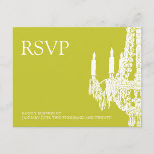 Tarjetas RSVP Chandelier
