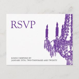 Tarjetas RSVP Chandelier