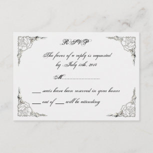 Tarjetas RSVP color Plata Rosa elegante FINAL