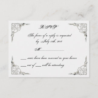 Tarjetas RSVP color Plata Rosa elegante FINAL