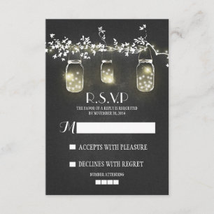 Tarjetas RSVP con timbre de albañilería