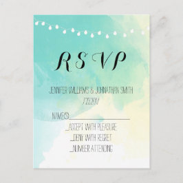 Tarjetas RSVP de acuarela náutica