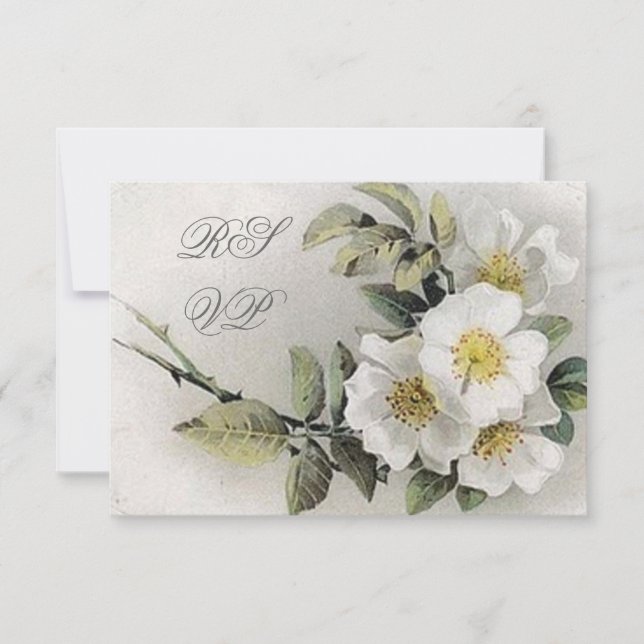 Tarjetas RSVP de Apple Blossom Vintage (Anverso)