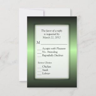 Tarjetas RSVP de Apple Green Shine con opciones de