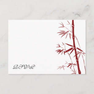 Tarjetas RSVP de Bambú Rojo